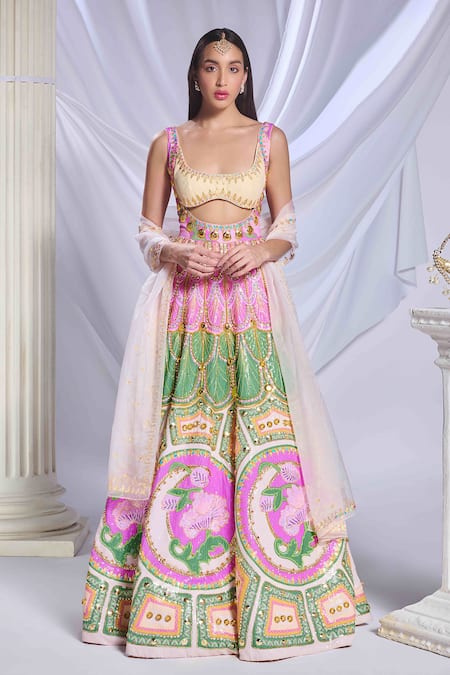 Papa Don't Preach Lunar Prism Embroidered Anarkali With Dupatta 