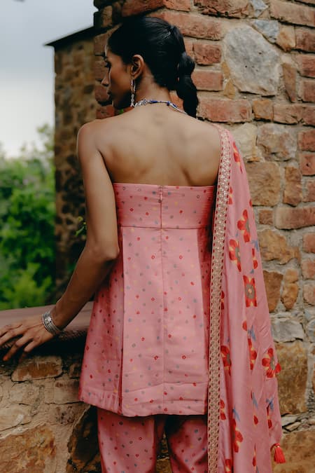 Drishti & Zahabia Kalamkari Print Tube Tunic Set 