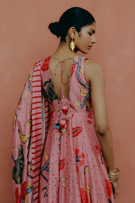 Drishti & Zahabia Kalamkari Print Anarkali Set 