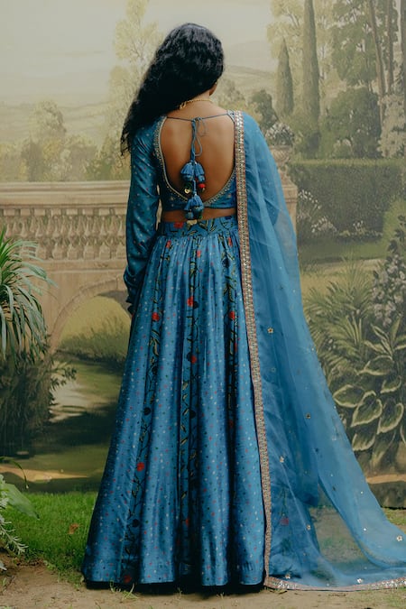 Drishti & Zahabia Kalamkari Print Lehenga Set With Dupatta 