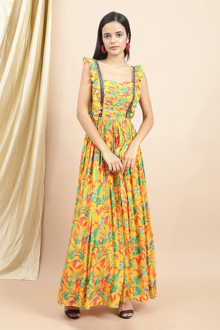 EWOKE Layla Bird Print Maxi Dress 