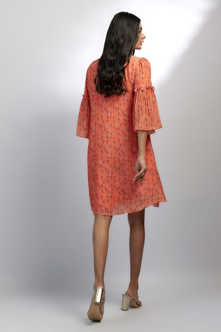 Ewoke Aara Floral Print A-line Dress 