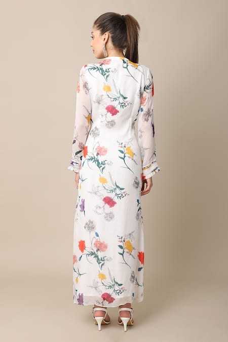 Ewoke Carmen Floral Print Shirt Dress 