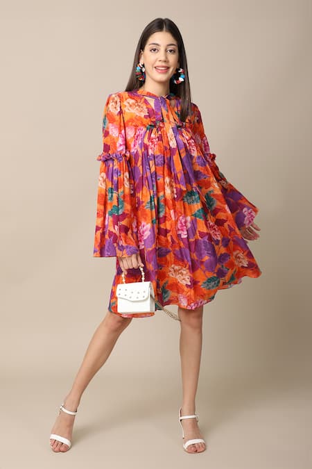 EWOKE Bloom Flower Print Dress 