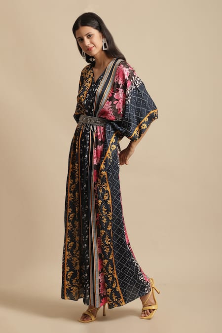 Ewoke Morrocan Abstract Print Kaftan 