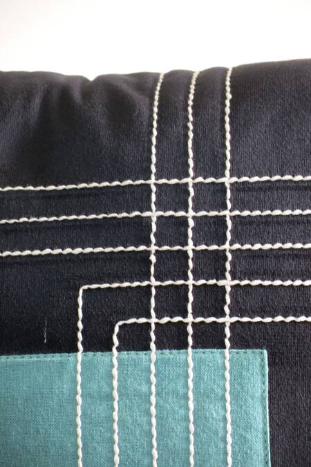 Shop Mid July Home Black Velvet Patchwork Abstract Work Set Of 2 Cushion Covers Online at Aza Fashions Shop_Mid July Home_Black Velvet Patchwork Abstract Work Set Of 2 Cushion Covers_Online_at_Aza_Fashions