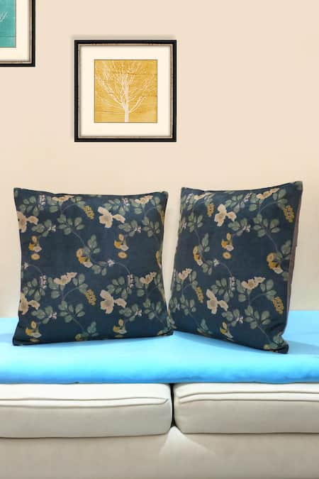 Mid July Home Floral Print Set Of 2 Cushion Covers 