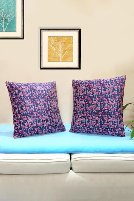 Mid July Home Moonlit Garden Print Set Of 2 Cushion Covers 