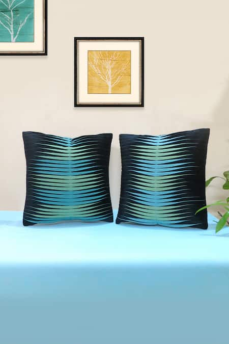 Mid July Home Hand Crafted Textured Set Of 2 Cushion Covers 