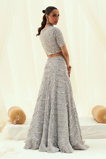 Rococo Sequins Embroidered Lehenga Blouse Set 