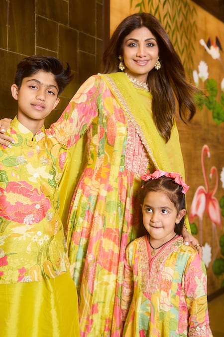 Buy Gopi Vaid Multi Color Chiffon, Cotton Floral Bloom Print Anarkali Dhoti Pant Set Online at Aza Fashions Buy_Gopi Vaid_Multi Color Chiffon, Cotton Floral Bloom Print Anarkali Dhoti Pant Set _Online_at_Aza_Fashions