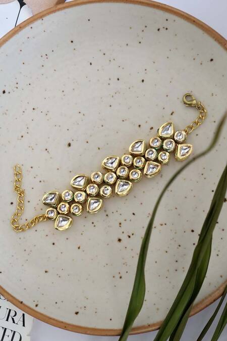 Paisley Pop Kundan Embellished Bracelet 