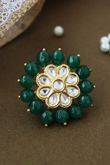 Paisley Pop Ruchira Kundan Encrusted Ring 