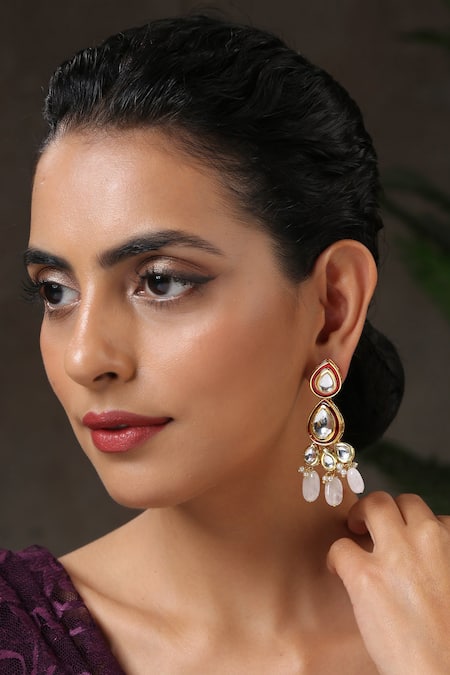 Paisley Pop Kundan Embellished Earrings 