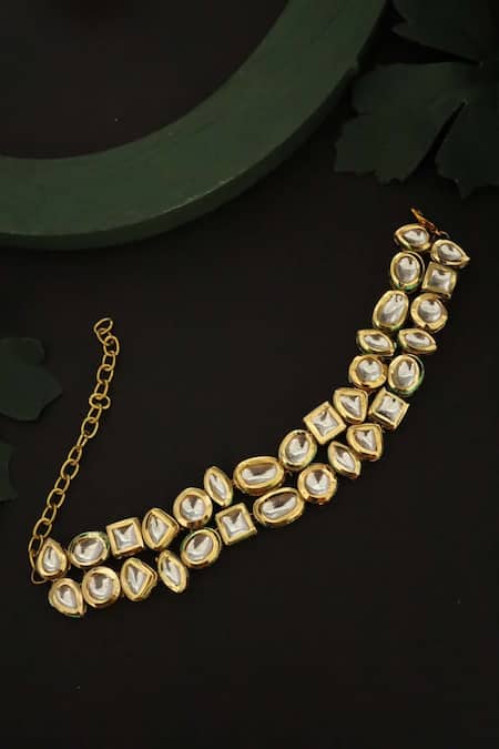 Paisley Pop Kundan Embellished Bracelet 