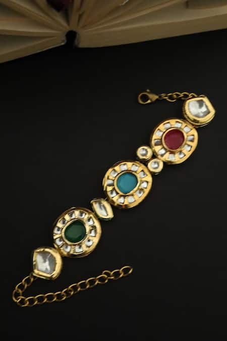 Paisley Pop Stone Embellished Bracelet 