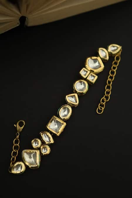 Paisley Pop Avnee Kundan Embellished Bracelet 