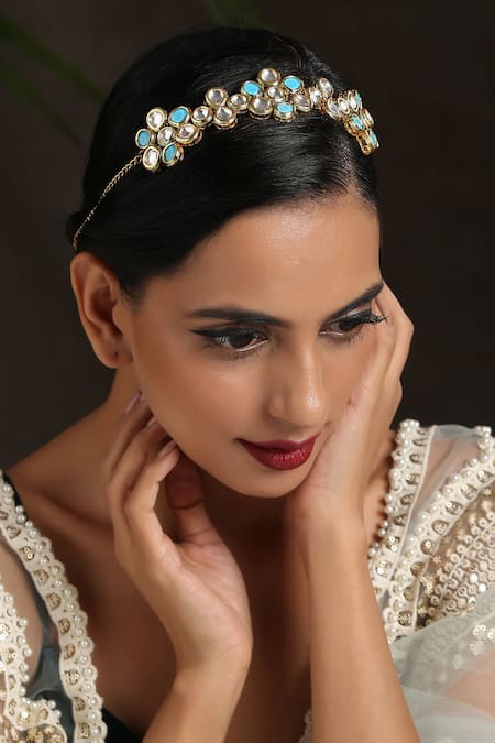 Paisley Pop Kundan Embellished Headband 