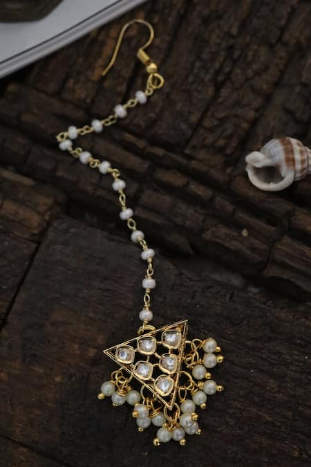 Paisley Pop Polki Embellished Maangtikka 