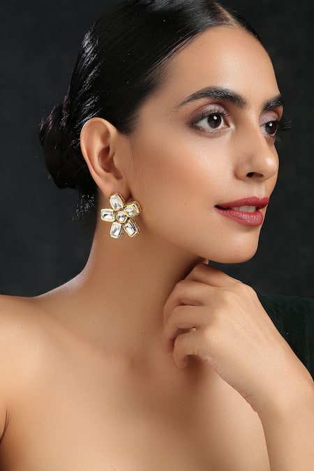 Paisley Pop Kundan Studded Earrings 