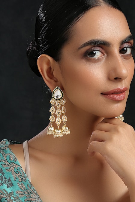 Paisley Pop Kundan Embellished Danglers 