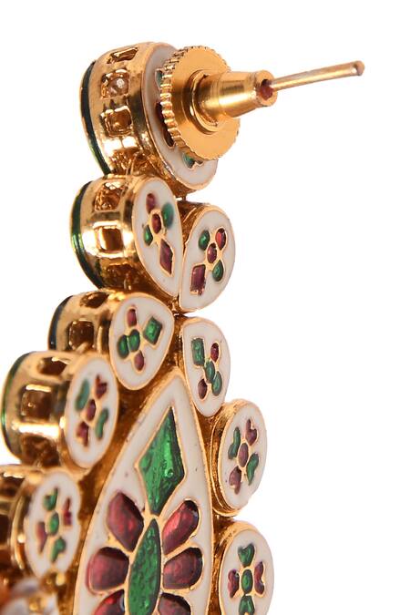 Paisley Pop Multi Color Stones, Beads Aradhna Polki Necklace Set at Aza Fashions Paisley Pop_Multi Color Stones, Beads Aradhna Polki Necklace Set _at_Aza_Fashions