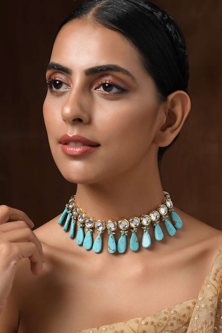 Paisley Pop Ravya Tribal Kundan Choker 