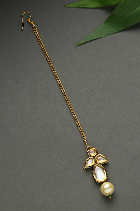 Paisley Pop Kundan Embellished Maangtikka 