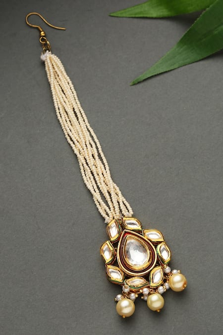 Paisley Pop Uncut Polki Embellished Maangtikka 