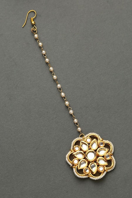 Paisley Pop Sun Bloom Carved Maangtikka 