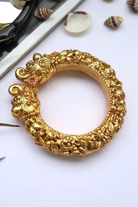 Paisley Pop Temple Work Embossed Bangle 