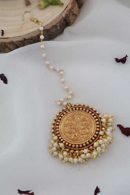 Paisley Pop Temple Work Maangtikka 