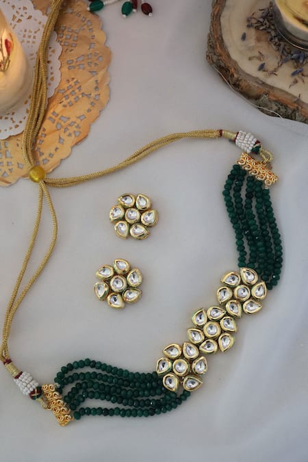 Paisley Pop Floral Carved Choker Set 