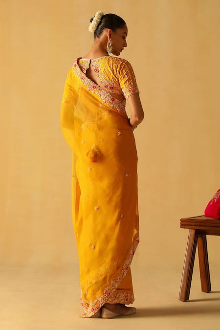 Sheetal Batra Afsa Embroidered Saree With Blouse 