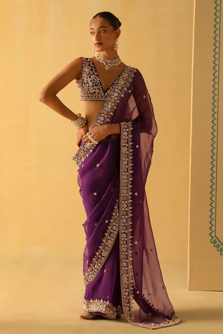 Sheetal Batra Hannah Embroidered Saree With Blouse 