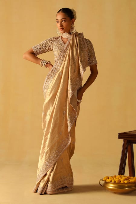 Sheetal Batra Saraa Floral Embroidered Saree With Blouse 