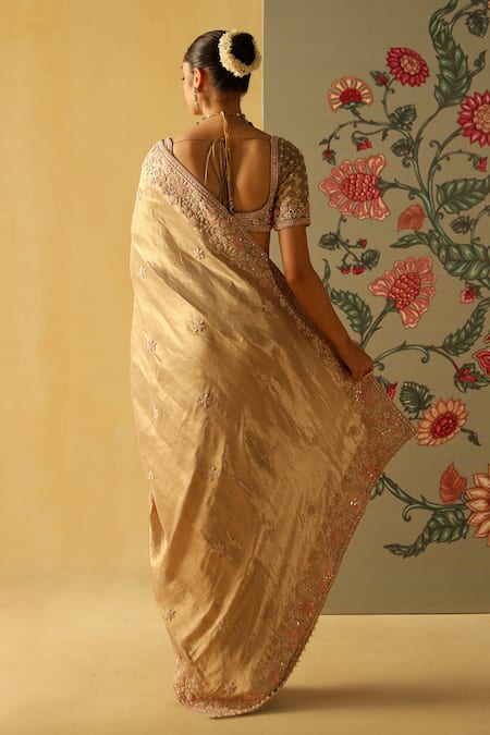 Sheetal Batra Zeenat Floral Embroidered Saree With Blouse 