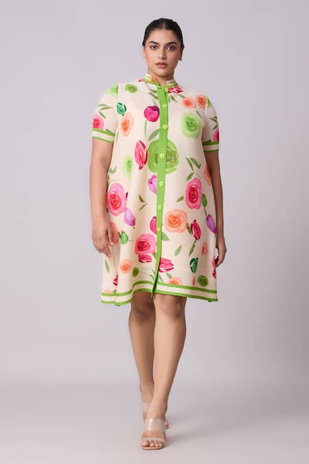 Scarlet Sage Julia Rose Print A-Line Dress 