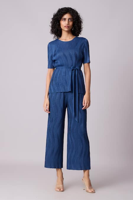 Scarlet Sage Lina Textured Top & Pant Set 