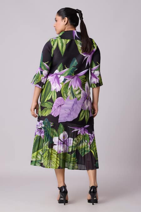 Scarlet Sage Betsy Floral Print Dress With Belt 