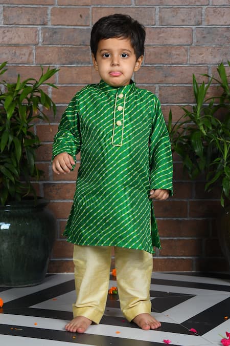 APRICOTKIDS Leheriya Pattern Kurta With Pant 