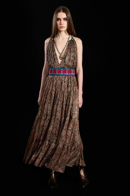 Rara Avis Eurasian Gathered Maxi Dress 