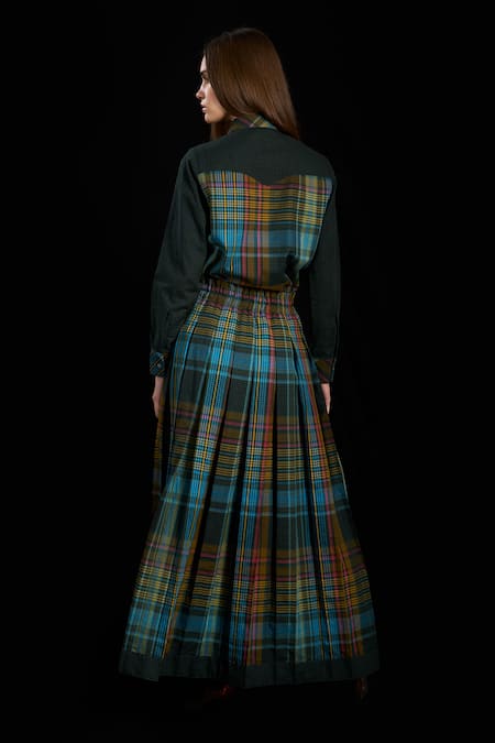 Rara Avis Indus Leopard Embroidered Yoke Shirt 