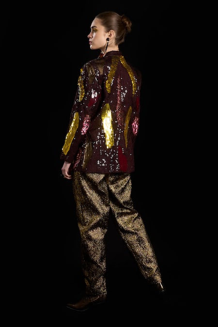 Rara Avis Dabka Hand Embroidered Blazer 