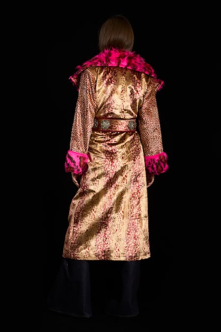 Rara Avis Printed Faux Fur Coat 