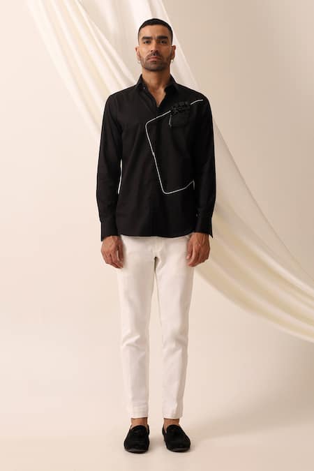 Seven Odyssey Placement Embroidered Shirt 
