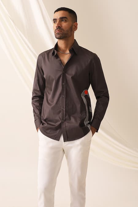 Seven Deco Placement Embroidered Shirt 