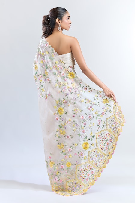 Anushree Reddy Tutty Fruity Saree With Unstitched Blouse Piece 