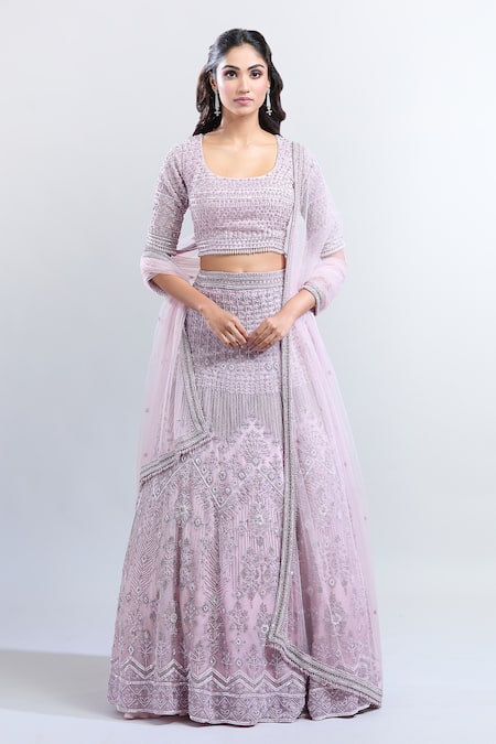 COUTURE BY NIHARIKA Pearl Embroidered Lehenga Blouse Set 