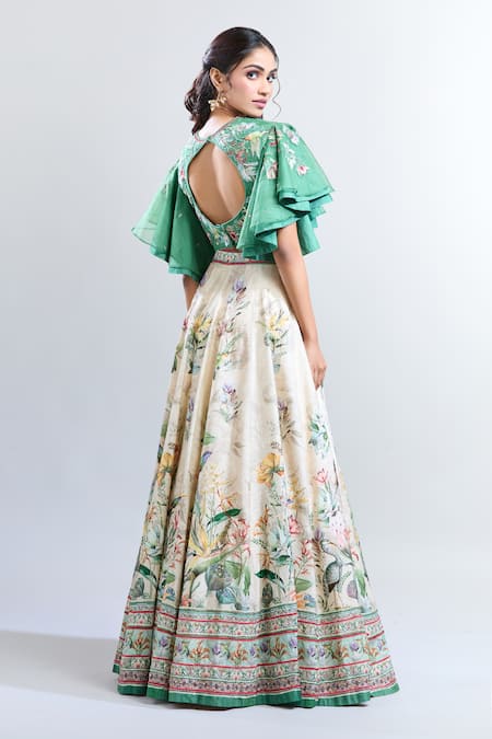 Kalista Veronica Botanic Pattern Lehenga & Blouse Set 